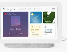 GOOGLE NEST HUB HOME ACCESSORY (ORIGINAL RRP - £100.00) IN WHITE AND GREY. (WITH BOX). (SEALED UNIT). [JPTC65801]
