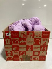BOX OF ASSORTED CHILDREN'S CLOTHING TO INCLUDE H&M HOODED PUFFER JACKET LILAC SIZE 9-10YRS (DELIVERY ONLY)