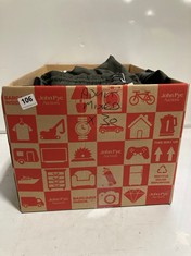 BOX OF ASSORTED ADULT CLOTHING TO INCLUDE ONLY LIFE EASY JOGGERS PEAT SIZE EU-XL (DELIVERY ONLY)