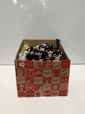 BOX OF ASSORTED ADULTS CLOTHING TO INCLUDE SHEIN MAXI DRESS FLORAL SIZE XL (DELIVERY ONLY)