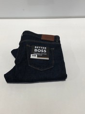 BOSS ORGANIC COTTON DENIM JEANS DARK BLUE SIZE W36/L30 (DELIVERY ONLY)