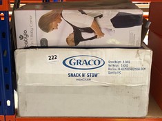 GRACO SNACK N STOW HIGHCHAIR TO INCLUDE BABYLO 3-IN-1 BABY CARRIER (DELIVERY ONLY)