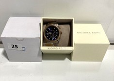 MICHAEL KORS MEN'S LEXINGTON WATCH 30 MIN STOPWATCH ROSE GOLD STAINLESS STEEL 100M RRP- £239 (DELIVERY ONLY)