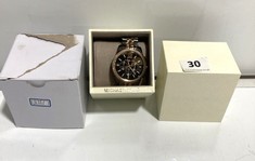 MICHAEL KORS MEN'S LEXINGTON CHRONOGRAPH WATCH ROSE GOLD STAINLESS STEEL BLACK 100MM RRP- £279 (DELIVERY ONLY)