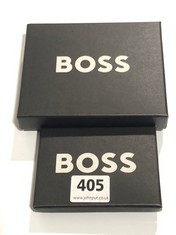 BOSS HARVEY NICHOLS MONOGRAM WALLET BLACK TO INCLUDE BOSS HARVEY NICHOLS MONOGRAM CARD HOLDER BLACK TOTAL RRP- £190 (DELIVERY ONLY)