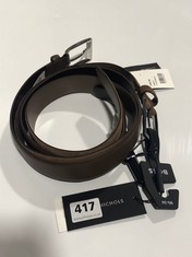 2 X ASSORTED BOSS HARVEY NICHOLS BELTS TO INCLUDE CALINDO BROWN BELT TOTAL RRP- £150 (DELIVERY ONLY)