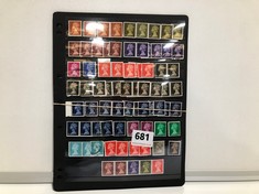3 X SHEETS OF VINTAGE BRITISH STAMPS (DELIVERY ONLY)