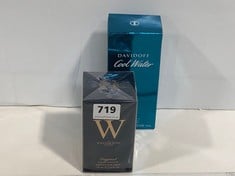 2 X ASSORTED FRAGRANCES TO INCLUDE DAVIDOFF COOL WATER EAU DE TOILETTE 200ML (DELIVERY ONLY)