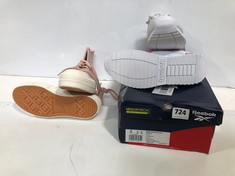 2 X ASSORTED FOOTWEAR TO INCLUDE CONVERSE ALL STAR PLATFORM HI-TOPS PINK LEATHER SIZE 5 (DELIVERY ONLY)