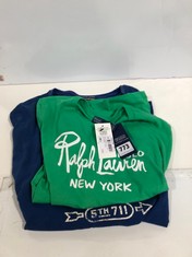 2 X POLO RALPH LAUREN MEN'S REGULAR FIT T-SHIRT - MIXED SIZES/COLOURS - GREEN SIZE L / BLUE SIZE XL (DELIVERY ONLY)