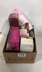 BOX OF ASSORTED BEAUTY PRODUCTS TO INCLUDE PARIS FAIR & WHITE - SKIN PERFECTOR SERUM 30ML (DELIVERY ONLY)