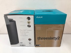 3 X ASSORTED HOUSEHOLD ITEMS TO INCLUDE DUUX THREESIXTY CERAMIC HEATER (DELIVERY ONLY)
