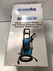 TOPTECH 135BAR PRESSURE WASHER TO INCLUDE TOPTECH 120BAR PRESSURE WASHER - TOTAL RRP £140 (DELIVERY ONLY)