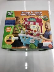 3 X ASSORTED CHILDS TOYS TO INCLUDE LEAP FROG SCOOP AND LEARN ICE CREAM CART (DELIVERY ONLY)