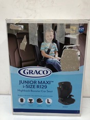 GRACO JUNIOR MAXI I-SIZE R129 HIGHBACK BOOSTER CAR SEAT (DELIVERY ONLY)