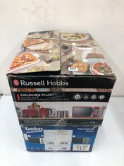 2 X ASSORTED MICROWAVES TO INCLUDE RUSSELL HOBBS COLOUR PLUS RANGE 700W MICROWAVE (DELIVERY ONLY)