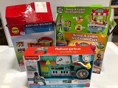 3 X ASSORTED TOYS TO INCLUDE FISHER-PRICE LAUGH AND LEARN MIX AND LEARN DJ TABLE (DELIVERY ONLY)