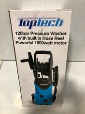 2 X TOPTECH 120BAR PRESSURE WASHER - TOTAL RRP £120 (DELIVERY ONLY)