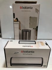 BRABANTIA ROLL TOP BREAD BIN TO INCLUDE BRABANTIA 30L NEWLCON PEDAL BIN (DELIVERY ONLY)