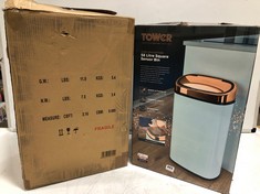 2 X TOWER ROSE GOLD EDITION 58 LITRE SQUARE SENSOR BIN (DELIVERY ONLY)