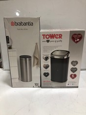 TOWER 58 LITRE AUTOMATIC SENSOR BIN & BRABANTIA TOUCH BIN 30 LITRE (DELIVERY ONLY)