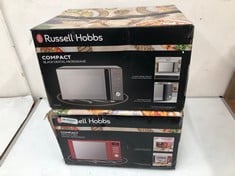 2 X RUSSELL HOBBS COMPACT DIGITAL MICROWAVE (DELIVERY ONLY)