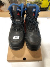 LASER SAFETY BOOTS BLACK SIZE 9 TO INCLUDE CENTREK SAFETY BOOTS BLACK SIZE 12 (DELIVERY ONLY)