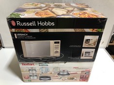 2 X MICROWAVE OVENS TO INCLUDE RUSSELL HOBBS LEGACY COMPACT CREAM DIGITAL MICROWAVE (DELIVERY ONLY)