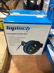 TOPTECH RETRACTABLE AIR HOSE REEL - RRP £148.99 (DELIVERY ONLY)