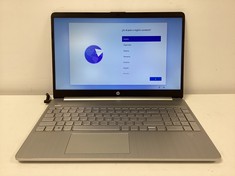 HP 15S-EQ1040NS 128GB SSD LAPTOP (ORIGINAL RRP - €234,84) IN SILVER: MODEL NO RTL8821CE (WITH CHARGER. NO BOX, QWERTY KEYBOARD. CONTAINS Ñ. ONLY WORKS WITH CHARGER). AMD 3020E, 4GB RAM, 15.6" SCREEN,
