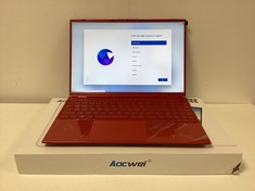 AOCWEI BW-ES-A6 RED 512GB SSD LAPTOP IN RED. (WITH BOX AND CHARGER, QWERTY KEYBOARD. DOES NOT CONTAIN THE Ñ). INTEL CELERON N5095A @ 2.00 GHZ, 12 GB RAM, 15.6" SCREEN, INTEL UHD GRAPHICS [JPTZ5370].