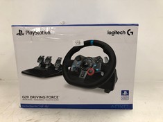 LOGITECH G29 DRIVING FORCE RACING WHEEL AND PEDALS, FORCE FEEDBACK, ANODISED ALUMINIUM, SHIFT PADDLES, EU PLUG, PS5, PS4, PC, MAC, F1 23 & GRAN TURISMO 7 COMPATIBLE, BLACK - LOCATION 30A.