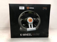 KROM K-WHEEL - NXKROMKWHL - MULTI-PLATFORM STEERING WHEEL AND PEDAL SET, SHIFTER AND STEERING WHEEL PADDLES, VIBRATION EFFECT, COMPATIBLE PC, PS3, PS4 AND XBOX - LOCATION 14A.