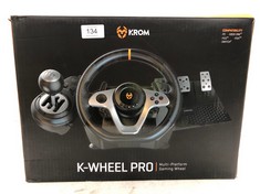 KROM K-WHEEL PRO - NXKROMKWHLPRO - STEERING WHEEL, PEDALS AND SHIFTER SET, STEERING WHEEL PADDLES, 3 SENSITIVITY MODES, PC, PS3, PS4, XBOX ONE & SWITCH, X-INPUT AND D-INPUT, BLACK - LOCATION 14.