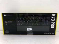CORSAIR K70 PRO GAMING KEYBOARD WITH RGB OPTICAL-MECHANICAL CABLE - OPX LINEAR SWITCHES - PBT DOUBLE-SHOT KEYBOARDS - ICUE COMPATIBLE - QWERTY ES - PC, XBOX - BLACK ( ONE KEY MISSING) - LOCATION 6A.