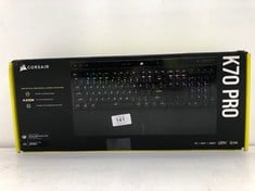 CORSAIR K70 PRO GAMING KEYBOARD WITH RGB OPTICAL-MECHANICAL CABLE - OPX LINEAR SWITCHES - PBT DOUBLE-SHOT KEYBOARDS - ICUE COMPATIBLE - QWERTY ES - PC, XBOX - BLACK (SEVERAL KEYS MISSING) - LOCATION