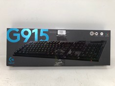 LOGITECH G915 LIGHTSPEED WIRELESS MECHANICAL GAMING KEYBOARD WITH LOW-PROFILE GL-TOUCH KEYS, ULTRA-SLIM DESIGN, 30-HOUR BATTERY LIFE, QWERTY LAYOUT - BLACK - LOCATION 6A.