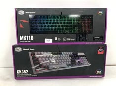 2 X COOLER MASTER KEYBOARDS MODELS MK110 AND CK352 - LOCATION 7A.