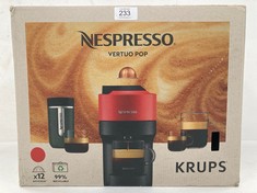 KRUPS NESPRESSO VERTUO POP XN9205 - CAPSULE COFFEE MACHINE, ESPRESSO MACHINE, 4 CUP SIZES, CENTRIFUSION TECHNOLOGY, 35 % RECYCLED PLASTIC, SPICY RED - LOCATION 51A.