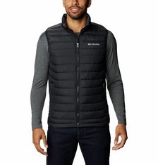 COLUMBIA MEN'S QUILTED WAISTCOAT, BLACK (LATEST COLLECTION), M - LOCATION 32A.