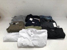10 X JACK AND JONES CLOTHING DIFFERENT SIZES AND MODELS INCLUDING WHITE SHIRT SIZE L -LOCATION 40B.