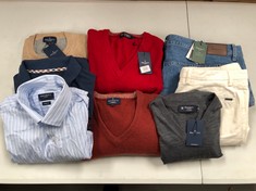 8 X HACKETT GARMENTS VARIOUS MODELS AND SIZES INCLUDING BLUE SHIRT - LOCATION 36B.