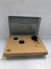 ROBERTS STYLUS - SIMPLE CONFIGURATION, CLASSIC HI-FI VINYL TURNTABLE WITH SWITCHABLE PREAMP, LIGHT OAK - LOCATION 2A.