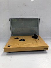 ROBERTS STYLUS - SIMPLE CONFIGURATION, CLASSIC HI-FI VINYL TURNTABLE WITH SWITCHABLE PREAMP, LIGHT OAK - LOCATION 5A.