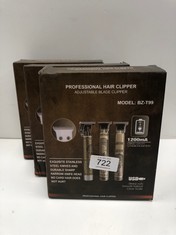 3 X PROFESSIONAL PRECISION HAIR CLIPPERS, BEARD TRIMMER, ELECTRIC, VINTAGE - LOCATION 18C .