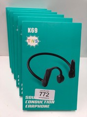 6 X TWS K69 SOUND-CONDUCTING HEADPHONES