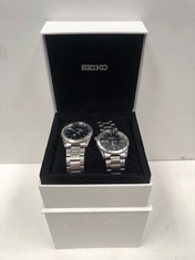 2 X SEIKO WATCHES SILVER COLOUR MAY BE SCRATCHED 5BAR WATER RESISTANT 231013.