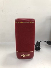 ROBERTS BEACON 335 - PORTABLE BLUETOOTH SPEAKER, RECHARGEABLE, 15-HOUR BATTERY LIFE, TWO PASSIVE BASS RADIATORS, BASS AMPLIFIER, EQUALISER, STEREO PAIRING, COLOUR BAY RED - BROKEN IN FABRIC, LOCATION
