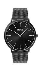 BOSS QUARTZ ANALOGUE MEN'S WATCH WITH BLACK STAINLESS STEEL MESH STRAP - 1513542.