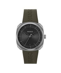 HUGO WATCH, ANALOGUE QUARTZ FOR MEN, SHRILL COLLECTION WITH LEATHER STRAP, BLACK, 1530308.